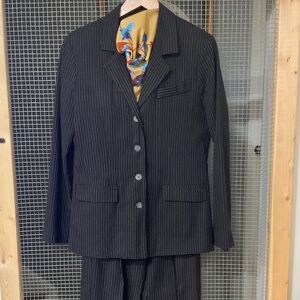 Le Chateau Black Pinstripe Suit